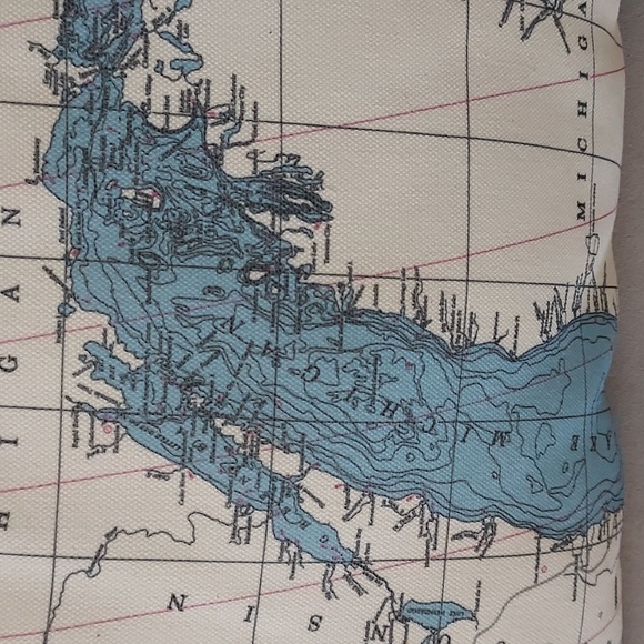 PillowMap.Com Great Lakes Map Pillow - 22" Long X 12.5" High - Picture 4 of 12